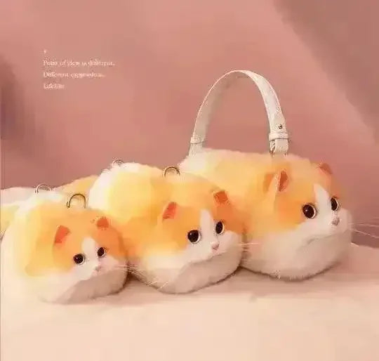 Realistic Handmade Cat Plush Handbag - Bear Hugs