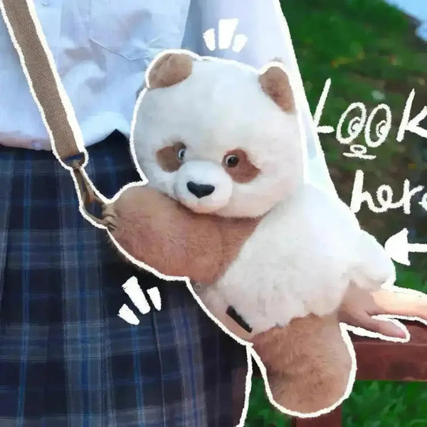 Realistic Panda Cuddle Plush Bag - Bear Hugs
