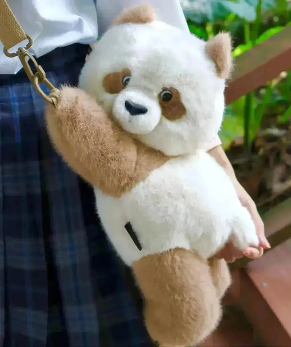 Realistic Panda Cuddle Plush Bag - Bear Hugs