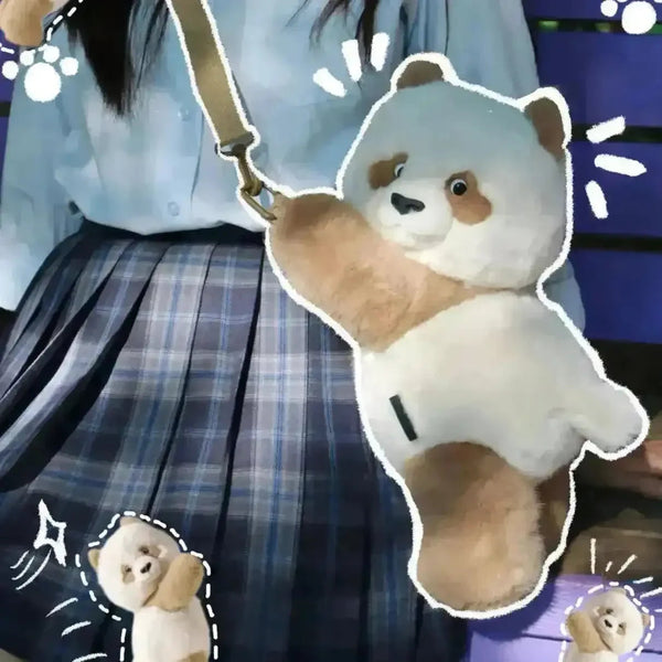 Realistic Panda Cuddle Plush Bag - Bear Hugs