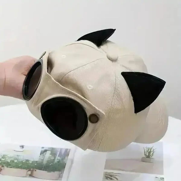 Retro Aviator Hat with Glasses - Bear Hugs