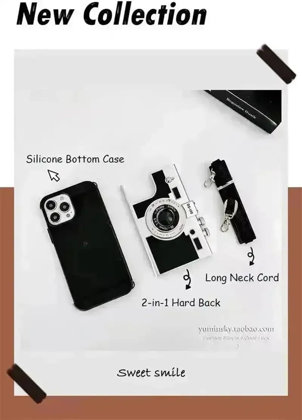 Retro Camera Case (For iPhones) - Bear Hugs