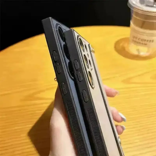 Retro Leather Bracket Texture Case (For Samsung) - Bear Hugs