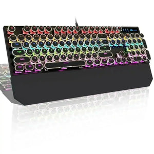 Retro-Style MageGee Mechanical Gaming LED Backlit Keyboard - Bear Hugs