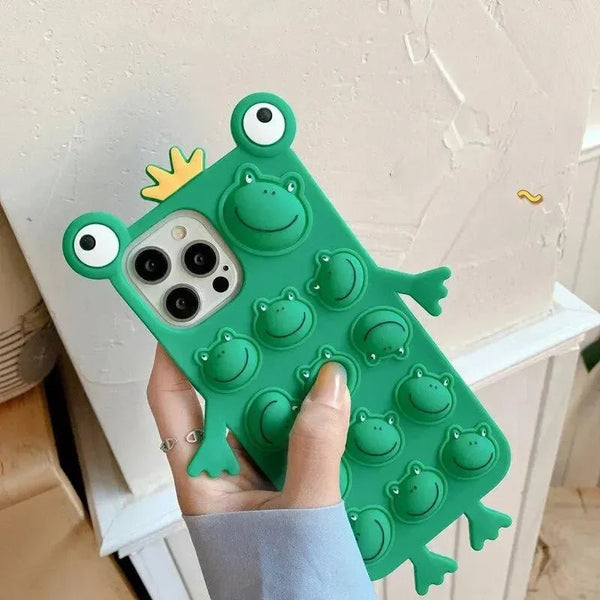 Ribbit Grip Frog Pop-it Case (For iPhones) - Bear Hugs