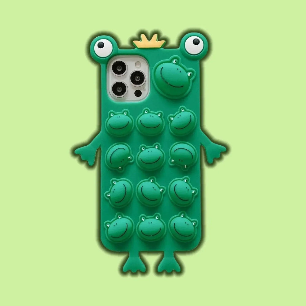 Ribbit Grip Frog Pop-it Case (For iPhones) - Bear Hugs