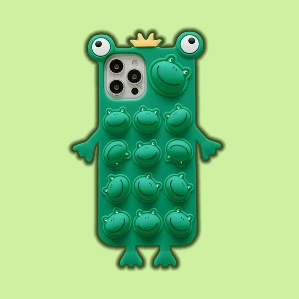 Ribbit Grip Frog Pop-it Case (For iPhones) - Bear Hugs