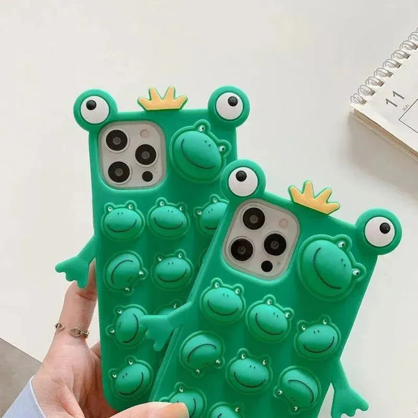 Ribbit Grip Frog Pop-it Case (For iPhones) - Bear Hugs