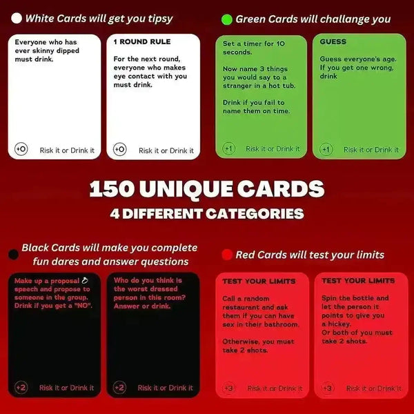 Risk It or Drink It Card Game - Bear Hugs