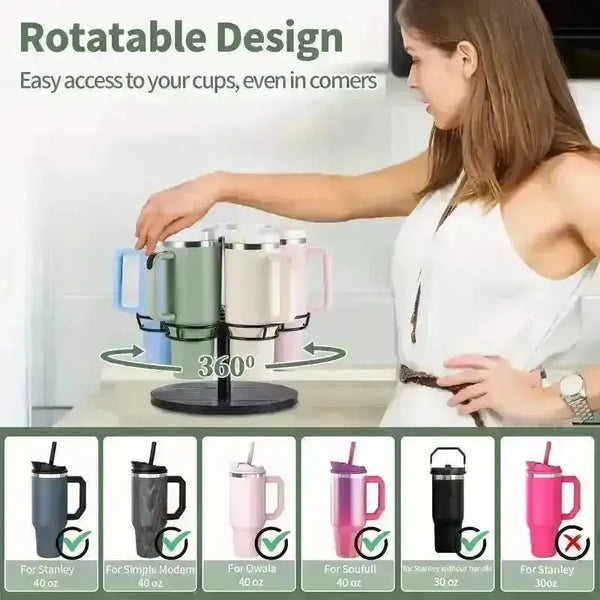 Rotatable Water Cup Organizer For Stanley - Bear Hugs