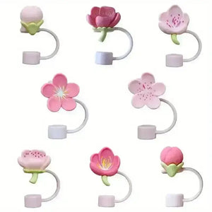 Sakura Flowers Silicon Toppers for Stanley Cup (8 Pcs) - Bear Hugs