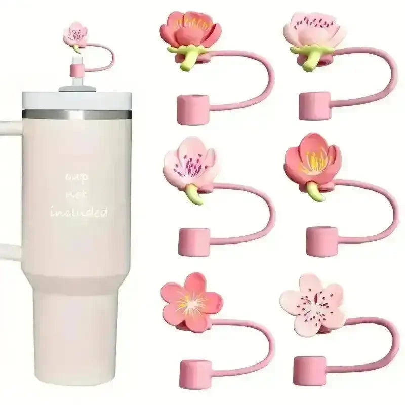 Sakura Flowers Silicon Toppers for Stanley Cup (8 Pcs) - Bear Hugs