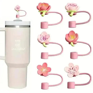 Sakura Flowers Silicon Toppers for Stanley Cup (8 Pcs) - Bear Hugs