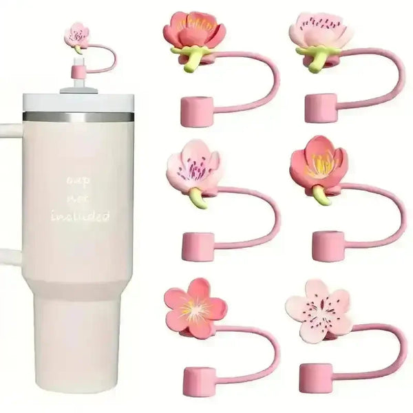 Sakura Flowers Silicon Toppers for Stanley Cup (8 Pcs) - Bear Hugs