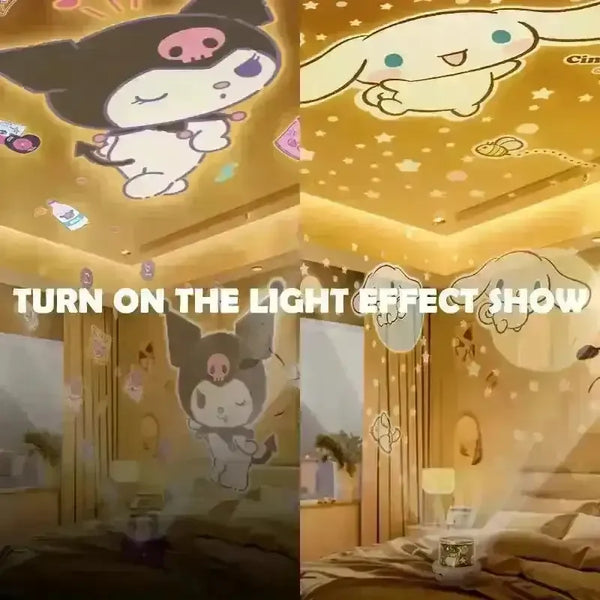 Sanrio 360° Rotating Night Light Projector - Bear Hugs