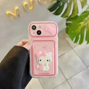 Sanrio Characters Card Holder Phone Case (For iPhones) - Bear Hugs