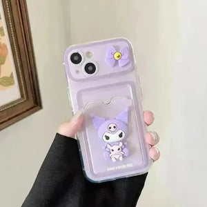 Sanrio Characters Card Holder Phone Case (For iPhones) - Bear Hugs