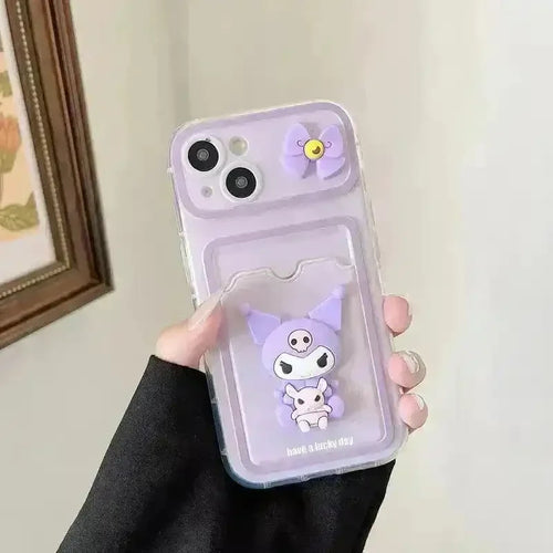Sanrio Characters Card Holder Phone Case (For iPhones) - Bear Hugs