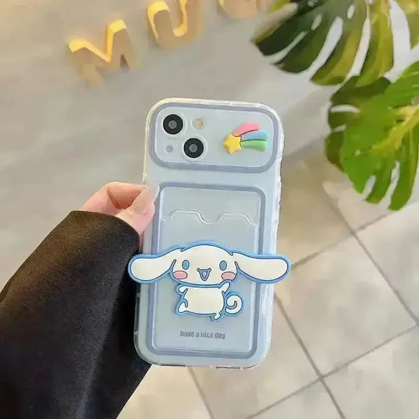 Sanrio Characters Card Holder Phone Case (For iPhones) - Bear Hugs