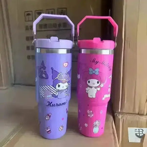 Sanrio Characters Flip Straw Bottle (30 oz) - Bear Hugs