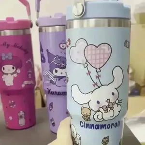Sanrio Characters Flip Straw Bottle (30 oz) - Bear Hugs
