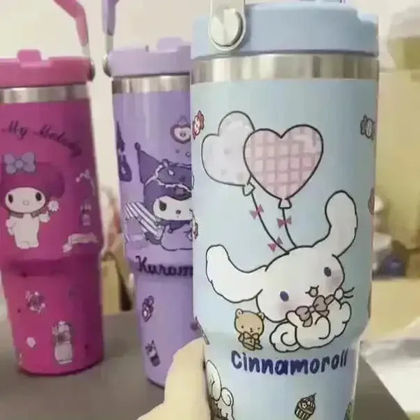 Sanrio Characters Flip Straw Bottle (30 oz) - Bear Hugs