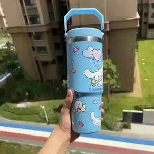 Sanrio Characters Flip Straw Bottle (30 oz) - Bear Hugs