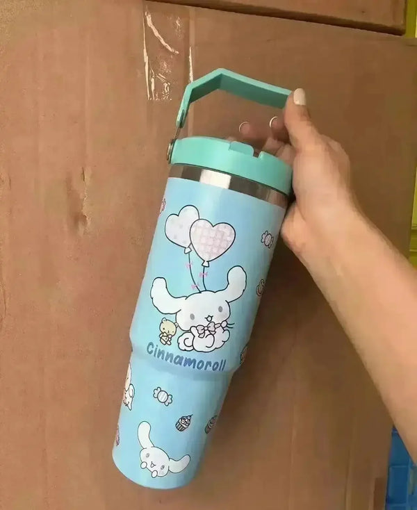 Sanrio Characters Flip Straw Bottle (30 oz) - Bear Hugs