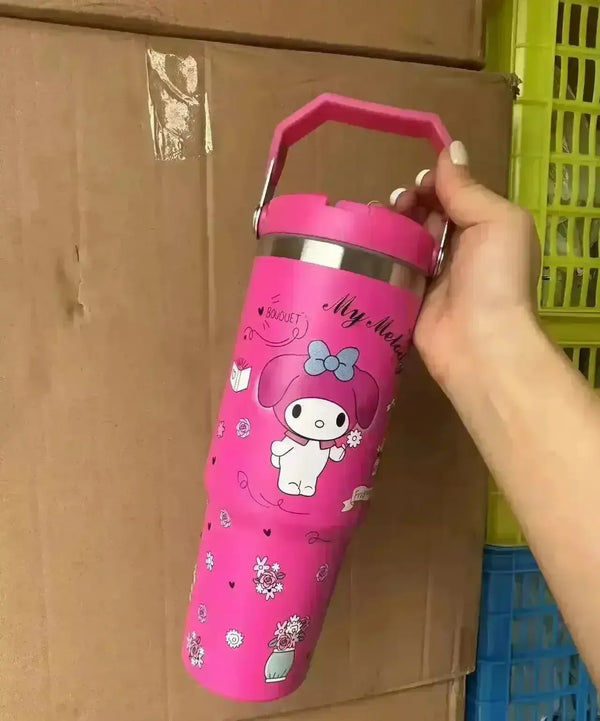 Sanrio Characters Flip Straw Bottle (30 oz) - Bear Hugs