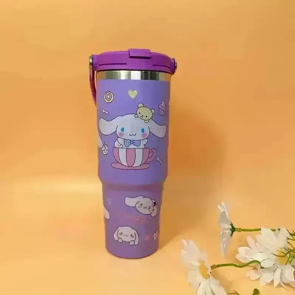 Sanrio Characters Flip Straw Bottle (30 oz) - Bear Hugs