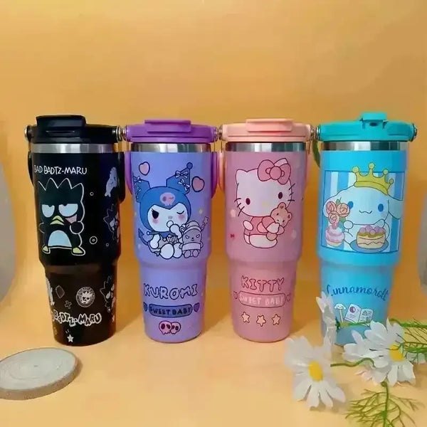Sanrio Characters Flip Straw Bottle (30 oz) - Bear Hugs
