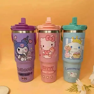 Sanrio Characters Flip Straw Bottle (30 oz) - Bear Hugs