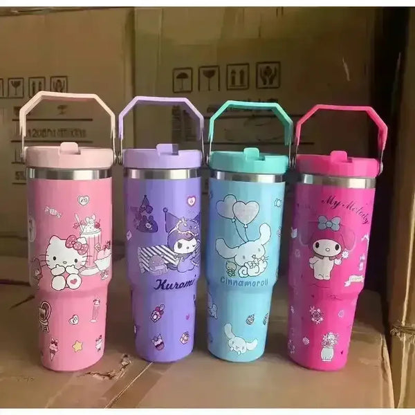 Sanrio Characters Flip Straw Bottle (30 oz) - Bear Hugs
