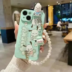 Sanrio Cinnamoroll Pochacco Beaded Case (For iPhones) - Bear Hugs