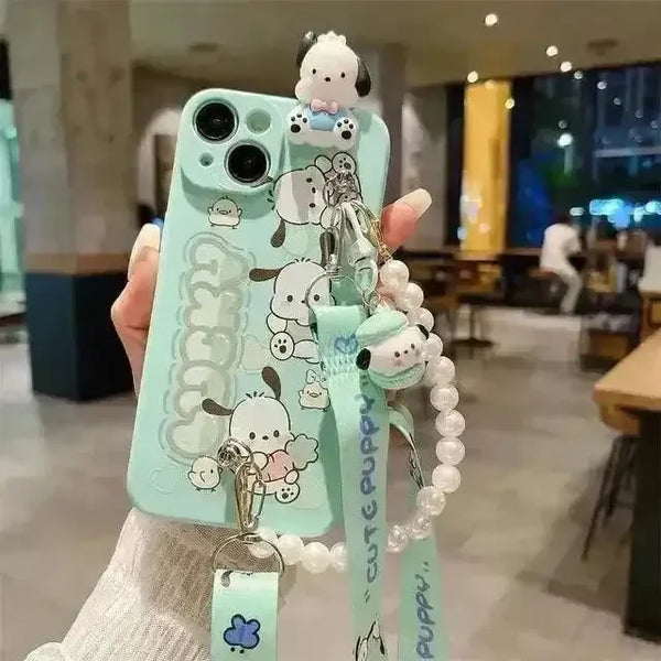 Sanrio Cinnamoroll Pochacco Beaded Case (For iPhones) - Bear Hugs