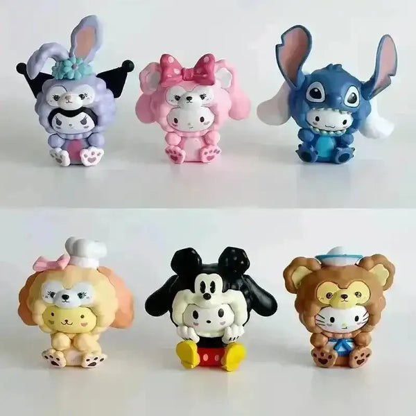 Sanrio Cosplay Ornament Figurines (Set of 6) - Bear Hugs