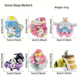 Sanrio Enron Sleep Mini Figurines (6 pcs) - Bear Hugs