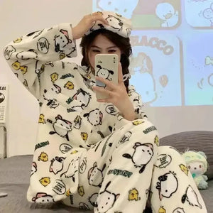 Sanrio Fluffy Pajamas Set - Bear Hugs