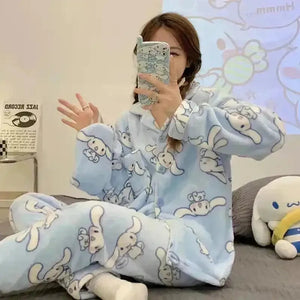 Sanrio Fluffy Pajamas Set - Bear Hugs