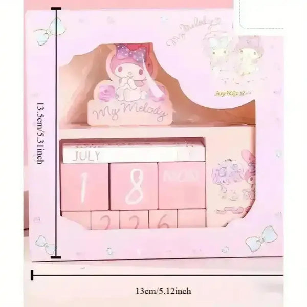 Sanrio Good Time Wooden Countdown Desk Calendar - Bear Hugs
