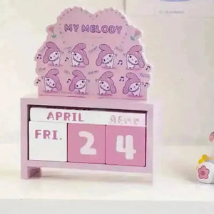 Sanrio Good Time Wooden Countdown Desk Calendar - Bear Hugs
