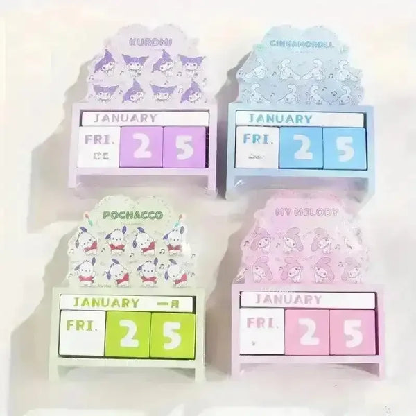 Sanrio Good Time Wooden Countdown Desk Calendar - Bear Hugs