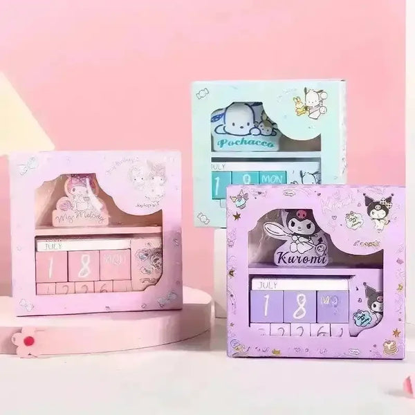 Sanrio Good Time Wooden Countdown Desk Calendar - Bear Hugs