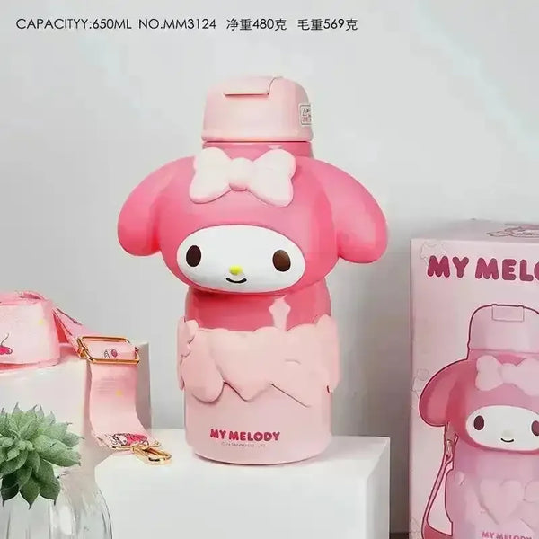 Sanrio Heart and Face Series Insulated Bottle (650 ml) - Bear Hugs
