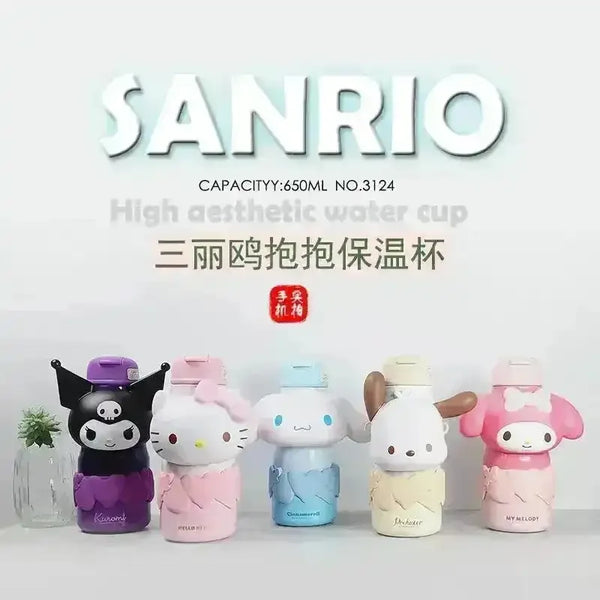 Sanrio Heart and Face Series Insulated Bottle (650 ml) - Bear Hugs