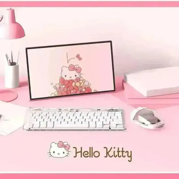 Sanrio Hello Kitty Ambidextrous Mouse and Wireless Keyboard - Bear Hugs