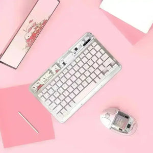 Sanrio Hello Kitty Ambidextrous Mouse and Wireless Keyboard - Bear Hugs