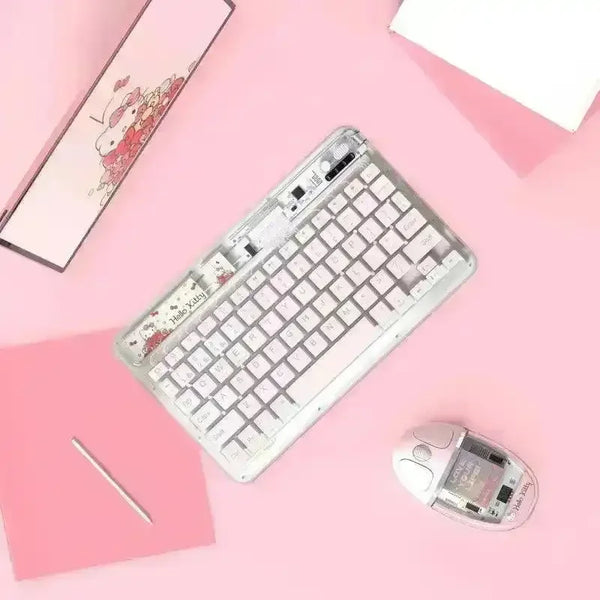 Sanrio Hello Kitty Ambidextrous Mouse and Wireless Keyboard - Bear Hugs