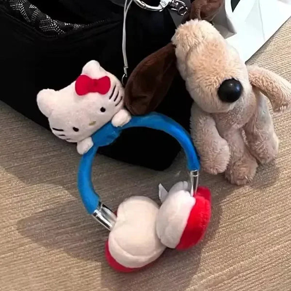 Sanrio Hello Kitty Headphones Plush Keychain - Bear Hugs