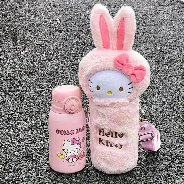 Sanrio Hello Kitty Plush Cover Insulated Bottle (600 ml) - Bear Hugs